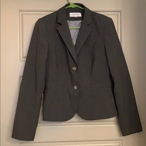 Grey Calvin Klein suit jacket